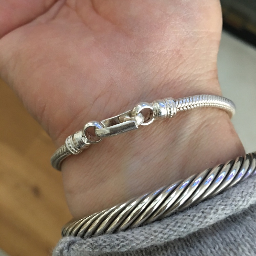 Artisan Made Solid Sterling Silver Bracelet - image 5
